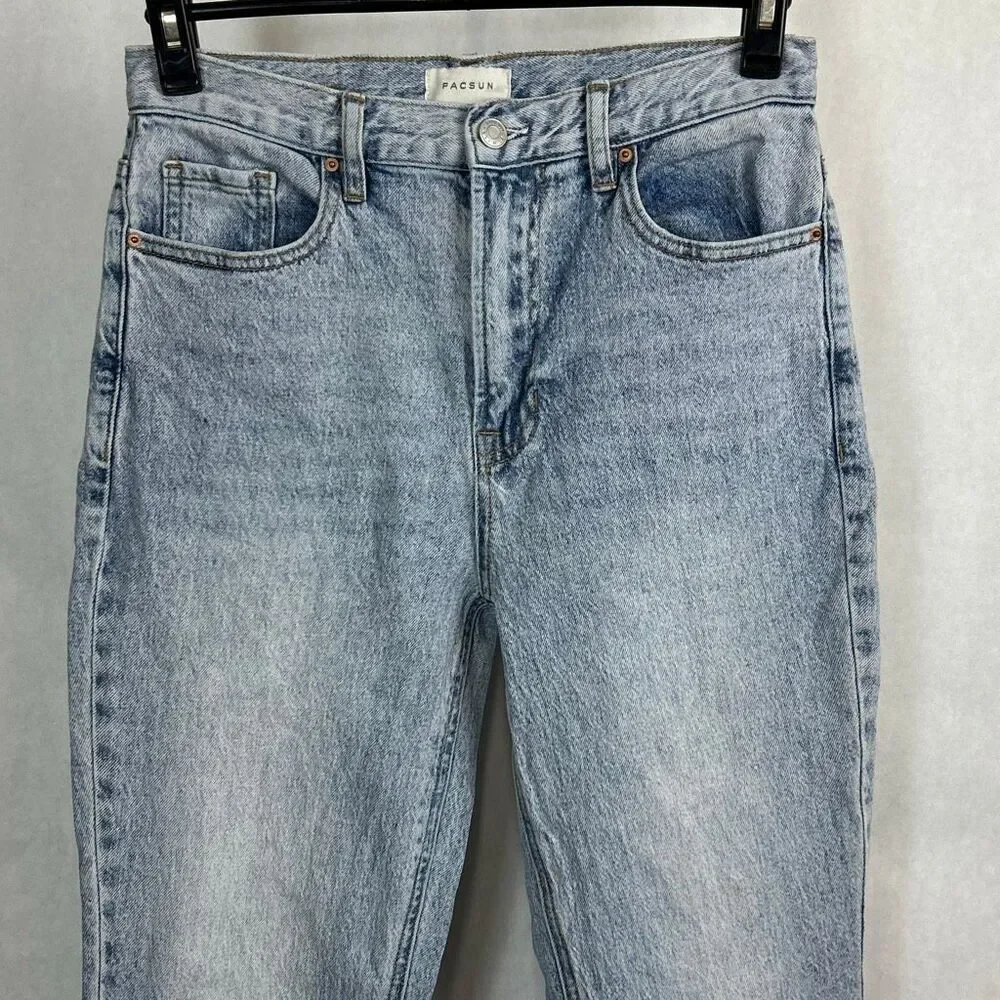 PACSUN Womens Denim Jeans Sz 28 Stretch High Rise Bootcut Light Wash